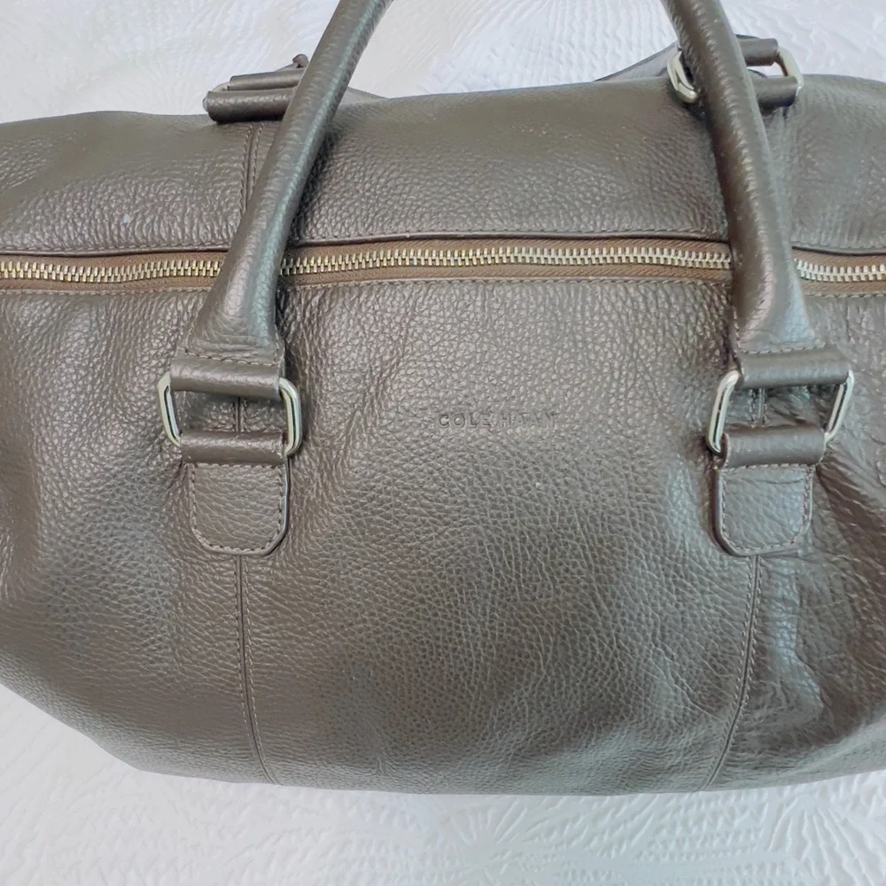COLE HAAN: Brown Weekend Bag